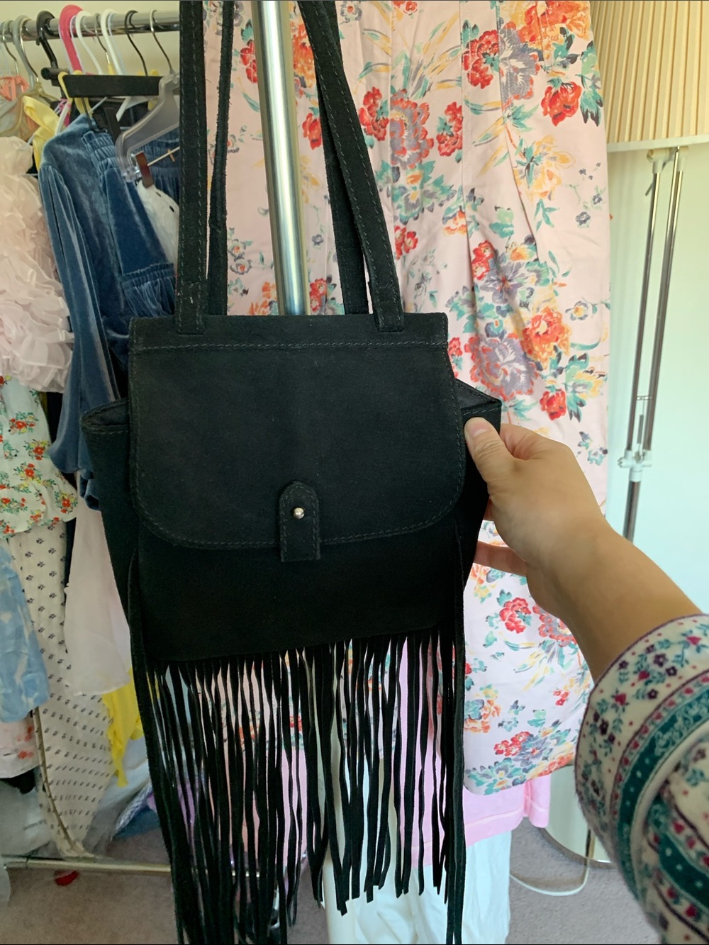 ASOS Real Leather Suede Backpack